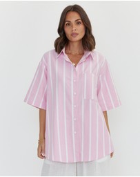 ALEXANDRA - Rogue Shirt Pink Chambray Stripe