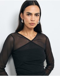 AERE - Aura Crossover Mesh Top
