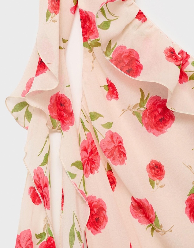 M.N.G - Rose Floral Ruffled Dress