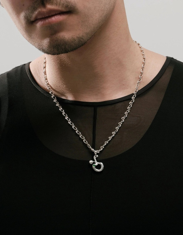 Graedance - Taurus Chrysoprase Pendant on Eclipse Necklace