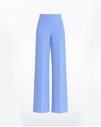 Carla Zampatti - Cornflower Crepe High Waisted Wide Leg Pant
