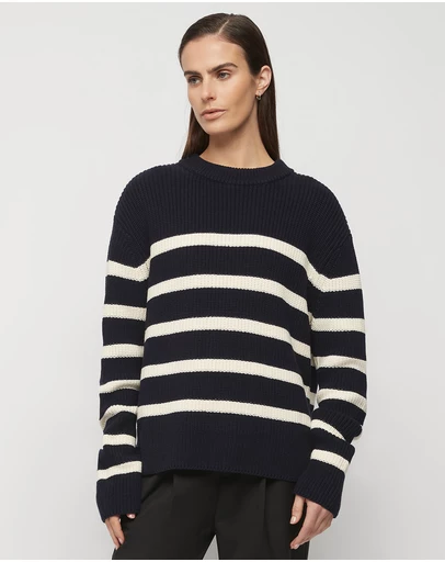 FRIEND of AUDREY - Cotton Striped Knit
