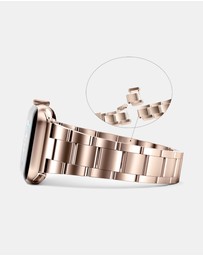 Friendie - Stainless Steel Link Bracelet Band - The Sydney - Apple Watch Compatible
