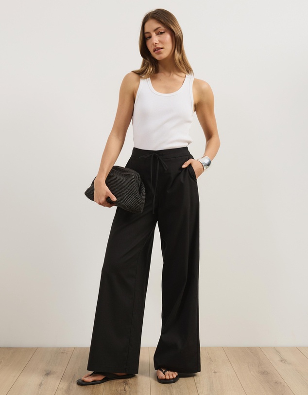 Atmos&Here - Rubi Straight Leg Linen Blend Pants
