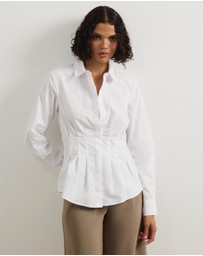 Atmos&Here - Marcy Pin Tuck Long Sleeve Shirt