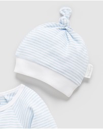 Purebaby - Zip Growsuit & Hat Set-Babies