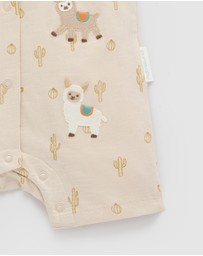 Purebaby - Llama Fiesta Short Growsuit -Kids-Babies