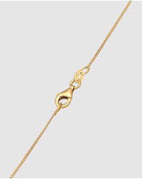 Elli Jewelry - Necklace Women Sunstone Orange 925 Sterling Silver Gold Plated