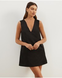 Atmos&Here - Poppy Structured Satin Mini Dress