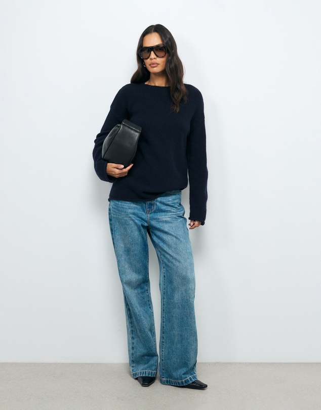 AERE - Renia Wool Boat Neck Jumper