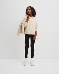 Country Road - Organically Grown Cotton Blend Solid Rib Legging