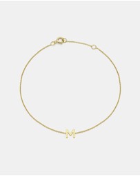 Zoe Olivia - 9K Gold Initial M Bracelet