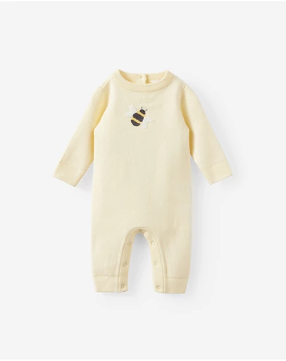 Cotton On Kids - Baby Organic Knit Long Sleeve Romper