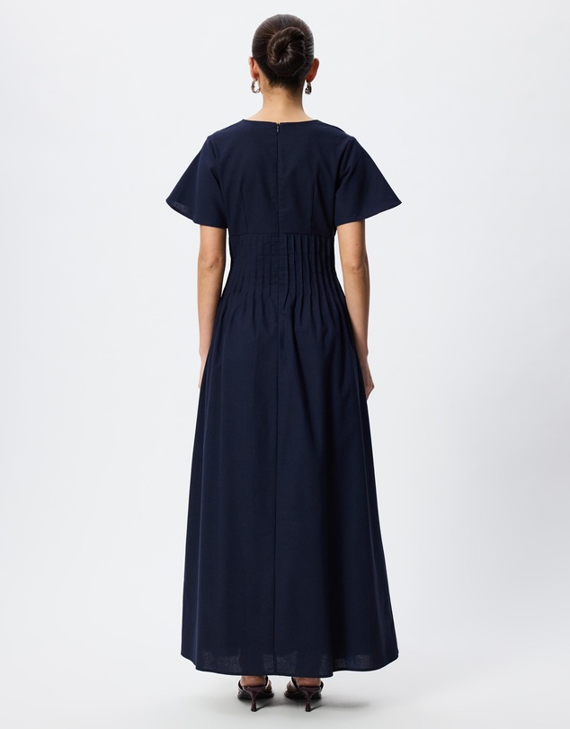 Tussah - Maysen Linen Blend Pintuck Midi Dress