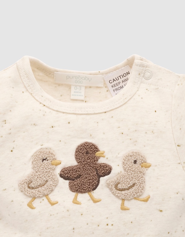 Purebaby - Appliqued Bodysuit-Kids-Babies