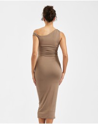 Ripe Maternity - Luxe Knit Off Shoulder Dress