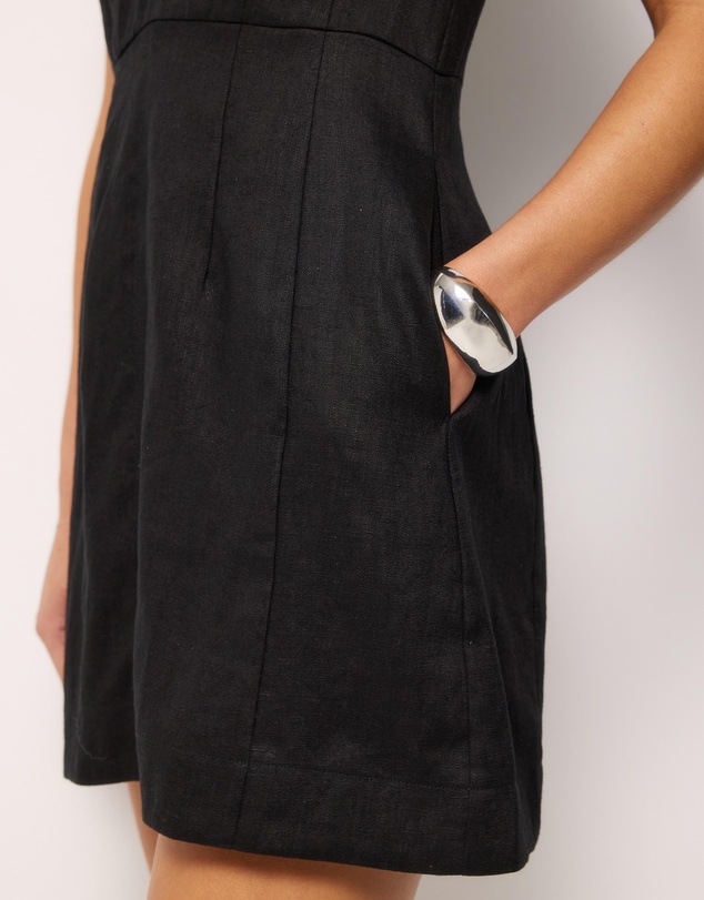 AERE - Audrey Linen A-Line Dress