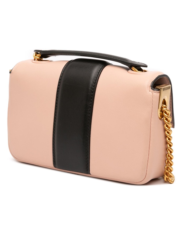Pre-Loved by Azura Reborn - Pre-Loved Mini Bicolor Nappa Apolo Chain Baguette Shoulder Bag
