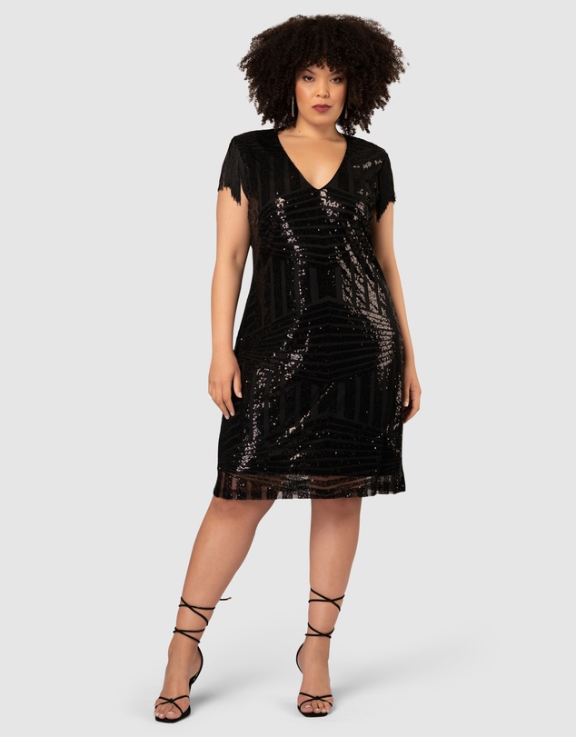 Pink Dusk by Curve Project - Over The Top Sequin Mini Dress