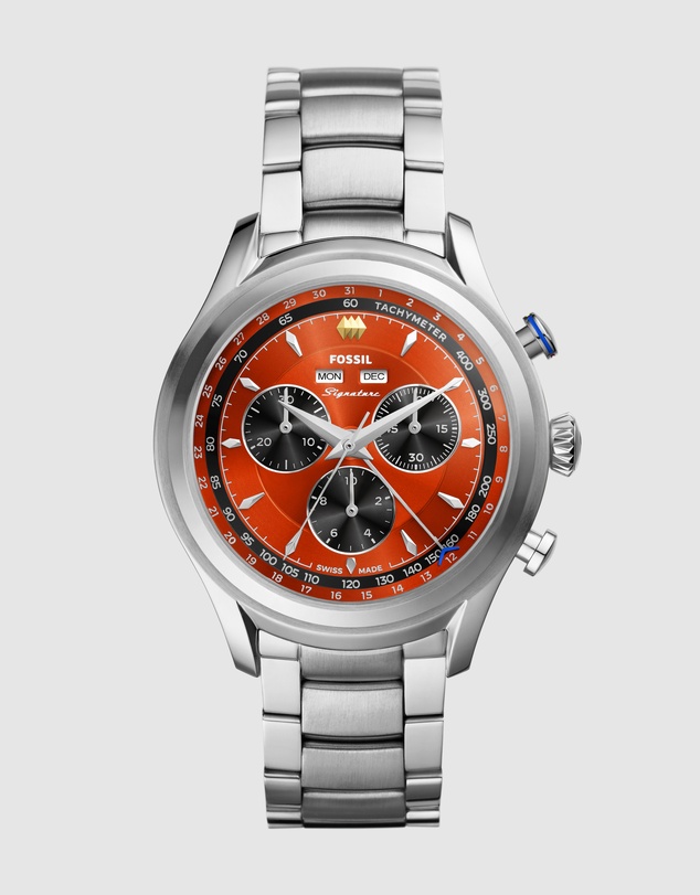 Fossil - Signature CS-1 Silver Tone Chronograph Watch