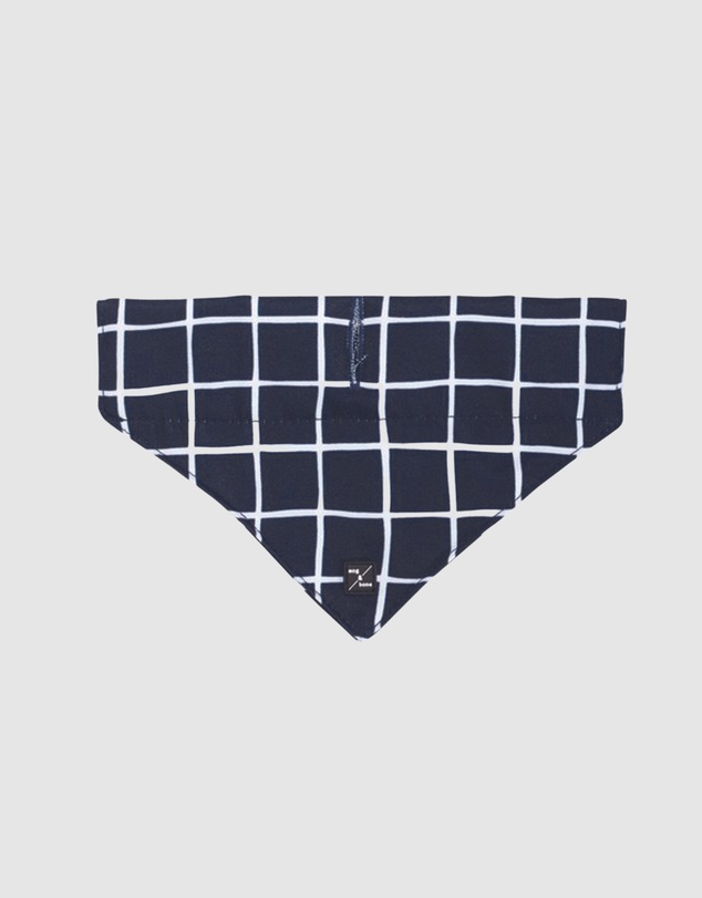 Mog & Bone - Dog Bandana - Navy Check Print