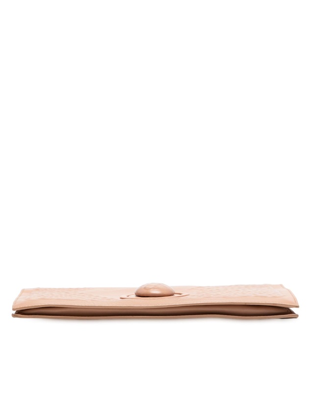 Pre-Loved by Azura Reborn - Pre-Loved Nappa Embossed Intrecciato Turnlock Clutch