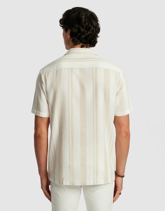 yd. - Aruba Stripe Cotton Shirt