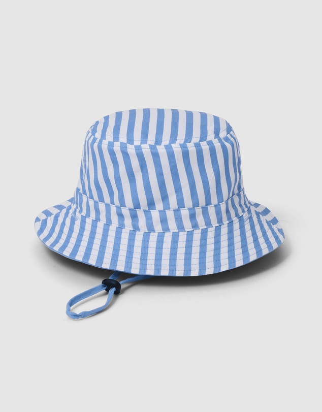 Crywolf - REVERSIBLE BUCKET HAT Sky Blue Stripe