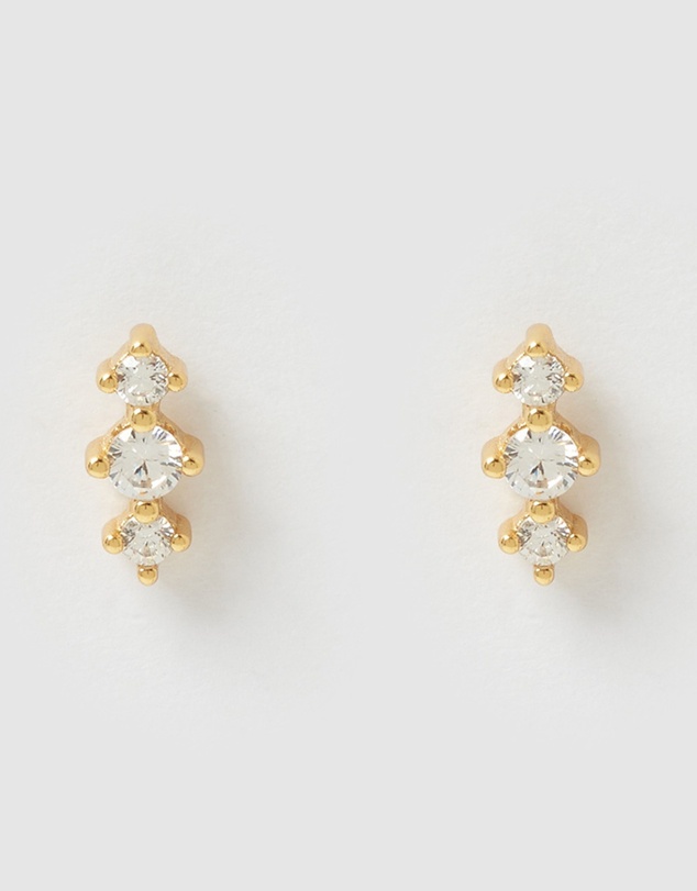 Izoa - Natasha Stud Earrings Gold