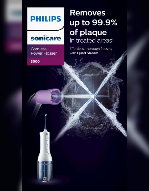 Philips - Philips Sonicare Cordless Power Flosser Black