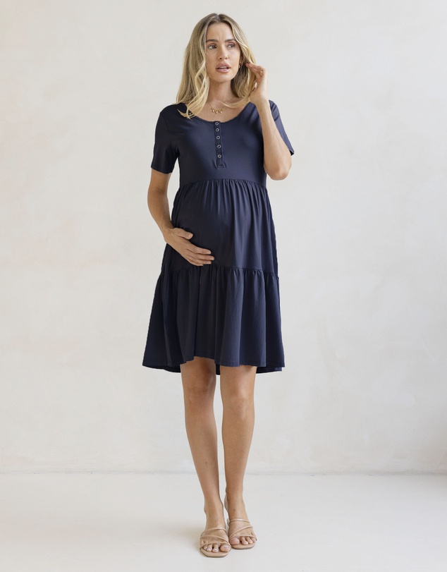 Angel Maternity - Maternity and Nursing 3 Tiered Dress