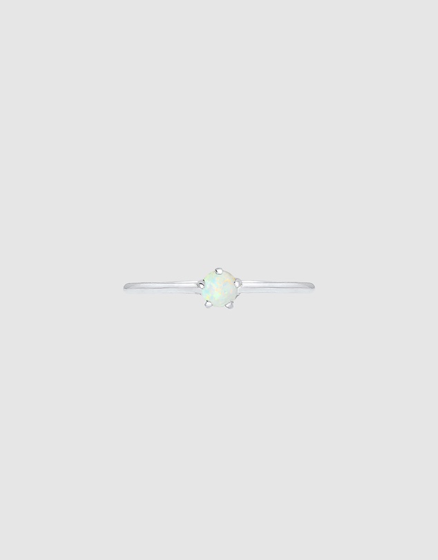 Elli Jewelry - Ring Basic Geo Opal 925 Sterling Silver