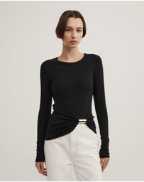 Witchery - Metal Trim Long Sleeve Top