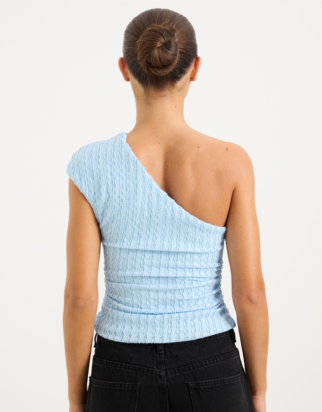 Calli - Raya Textured Jersey One Shoulder Top