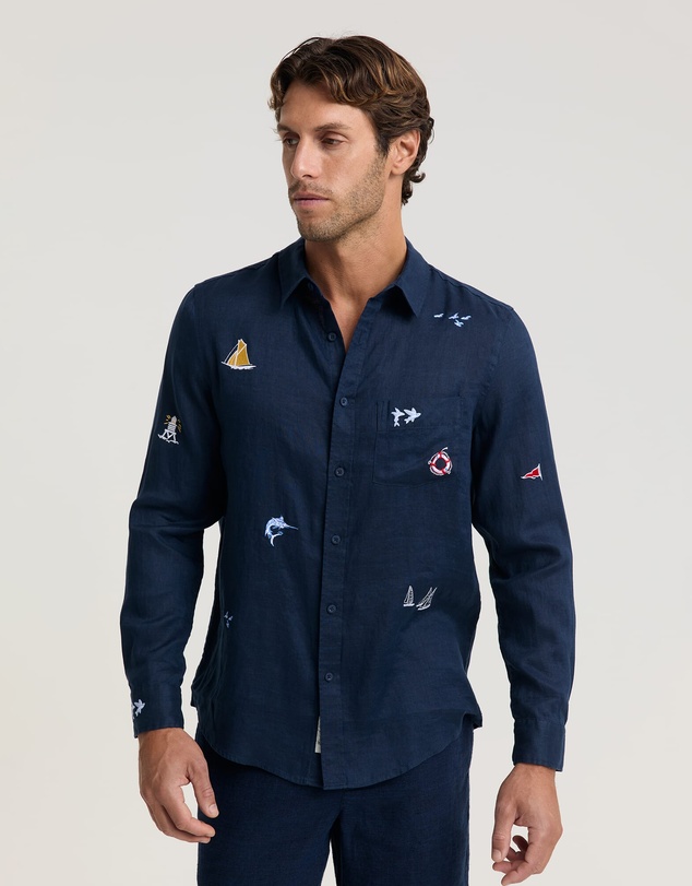 Sportscraft - Halyard Long Sleeve Linen Shirt