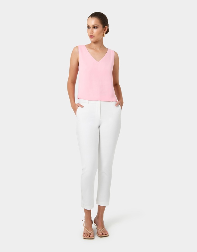 Forcast - Blair V-Neck Crop Top