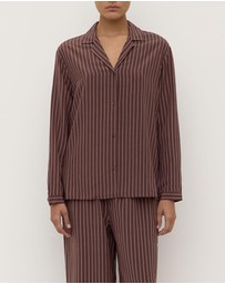 Assembly Label - Zayla Silk Stripe Long Sleeve Shirt
