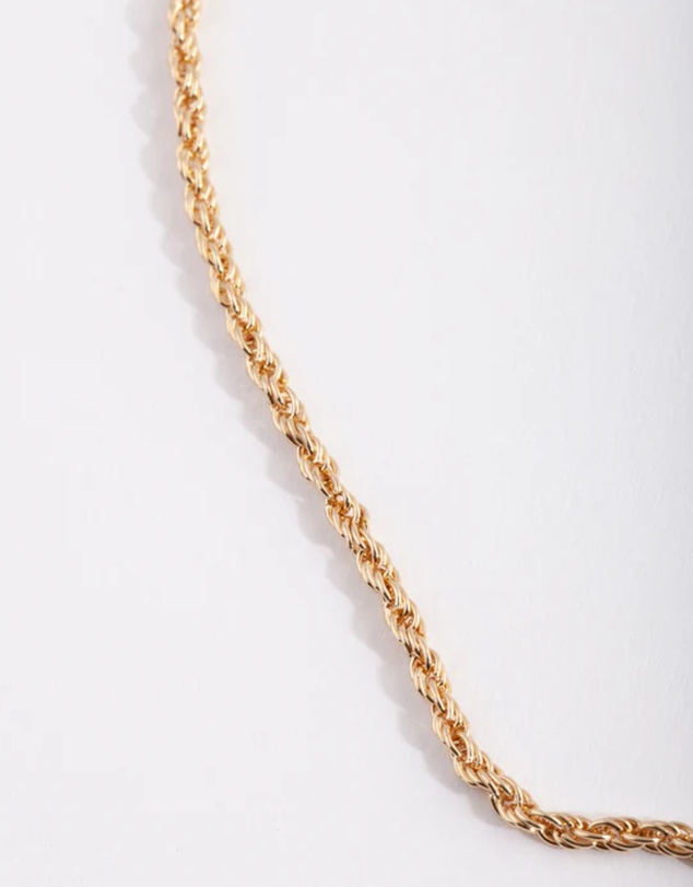 Lovisa - Gold Plated 60cm Rope Chain Necklace