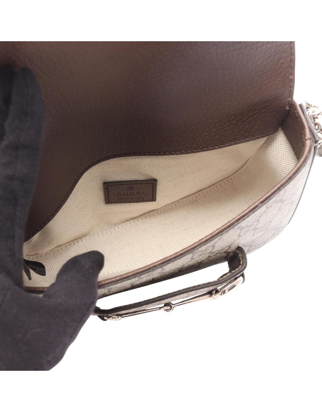 Pre-Loved by Azura Reborn - Pre-Loved Mini GG Supreme Asymmetric Horsebit 1955 Shoulder Bag