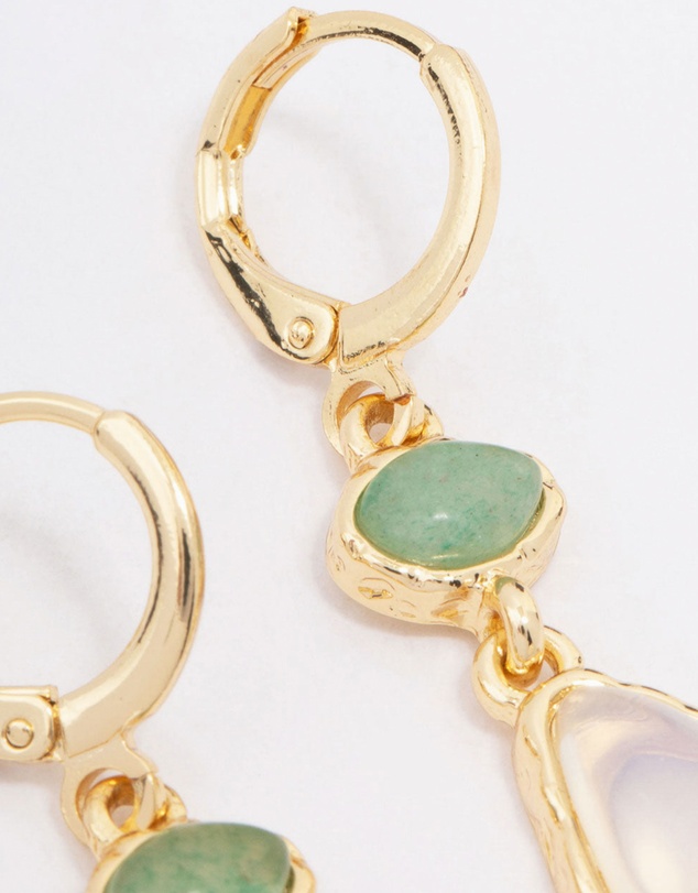 Lovisa - Gold Plated Double Organic Drop Earrings