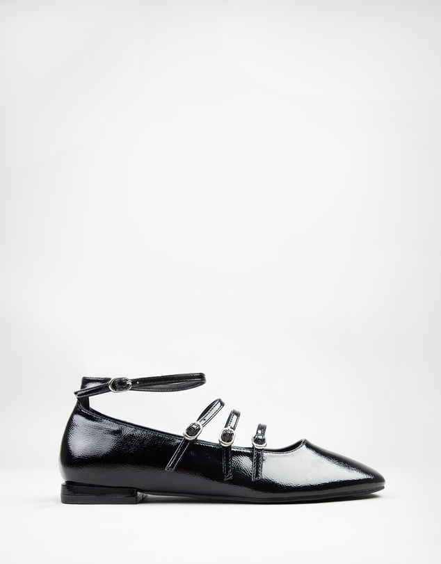 RAID - Galore Ankle strap ballet pumps in black