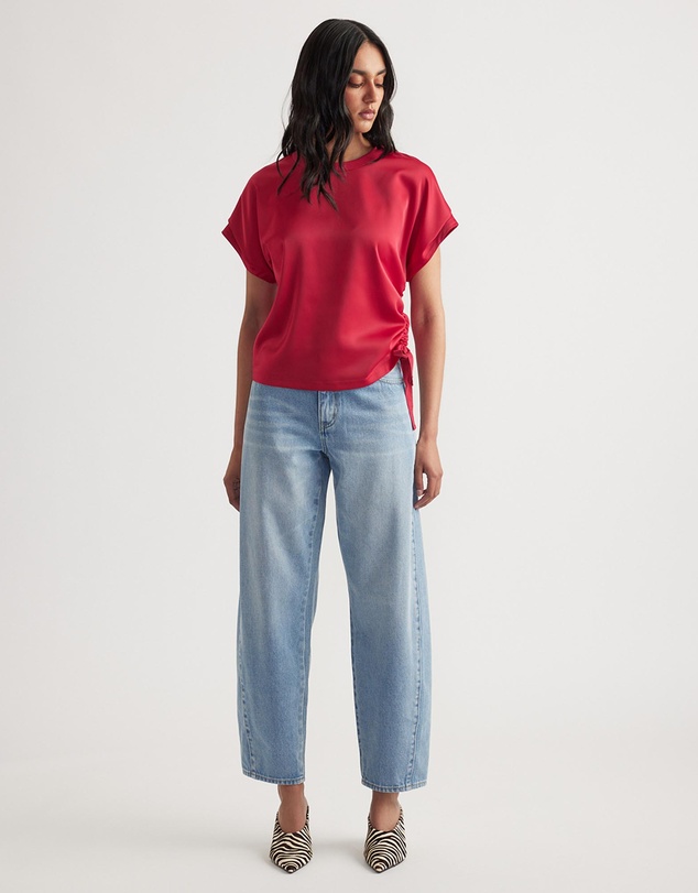 Decjuba - Frankie Satin Side Tie Top