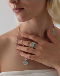 Najo - Chroma Silver Aqua Chalcedony Ring