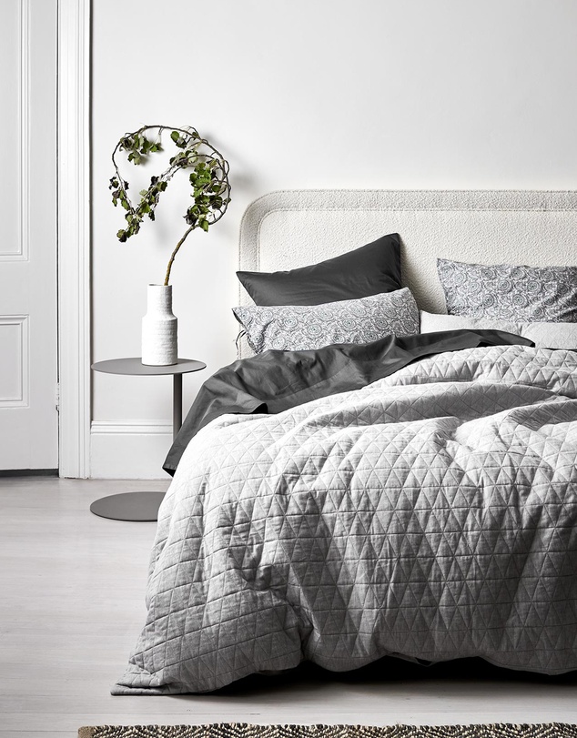 Aura Home - Chambray Quilted Pillowcase