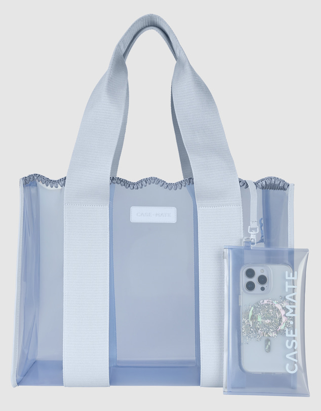 Case-Mate - Case-Mate Carolina Blue Crochet Wave Tote w/ Phone Pouch