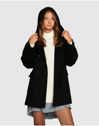 Belle & Bloom - Coastal Edit Hooded Wool Blend Coat