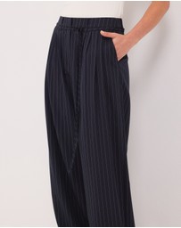 Calli - Rhode Pinstripe Wide Leg Pants