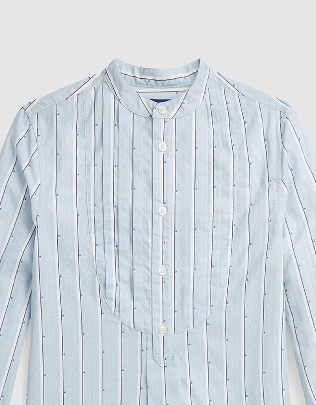 Polo Ralph Lauren - Striped Pleated Cotton Shirtdress - Teens