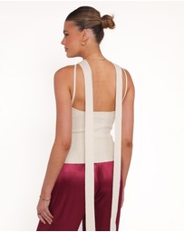 Petal & Pup - Rhea Halterneck Top - Cream Gold