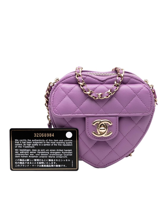 Chanel - Pre-Loved Mini Lambskin CC in Love Heart Crossbody